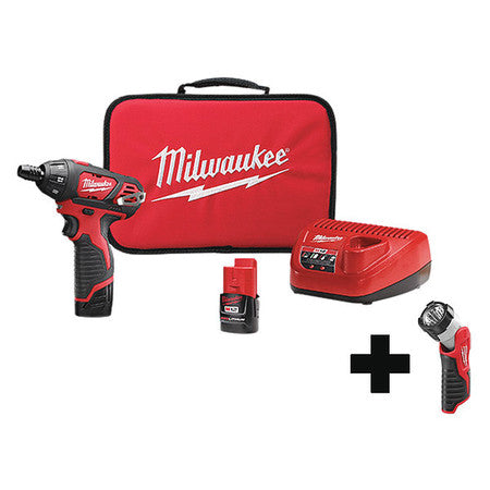 Screwdriver Kit.Cordless.12V DC.500 RPM. Mfr#: 2401-22. 49-24-0146