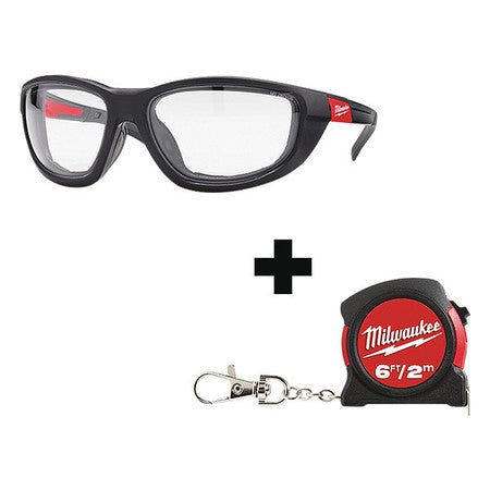 Safety Glasses.Clear Lens.Black Frame. Mfr#: 48-73-2041. 48-22-5506