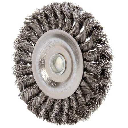 Knot Wire Wheel Brush.Stem.0.014 In.. Mfr#: 94106