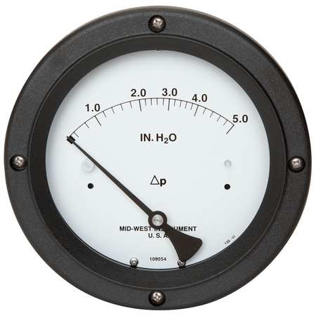 Pressure Gauge.0 to 5 In H2O. Mfr#: 130-0113