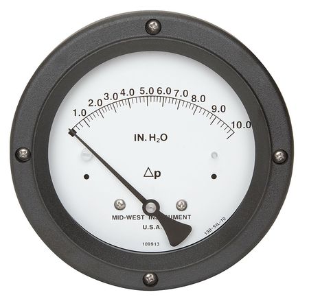 Pressure Gauge.0 to 10 In H2O. Mfr#: 130-0111