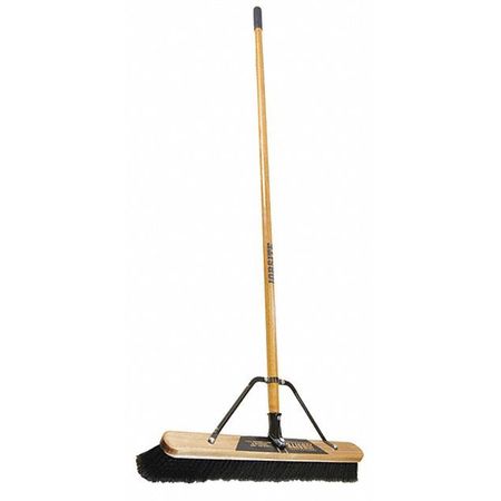 Push Broom.Head and Handle.24".Black. Mfr#: 863HDSU