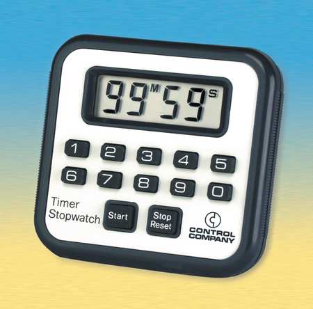 Timer/Stopwatch.Display 3/8" LCD. Mfr#: 7010